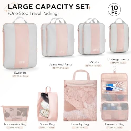10 Set Compression Packing Cubes - Image 2