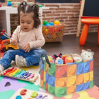 FXOLCSHE Building brick Basket, Building block book storage box, Laundry hamper - Image 4