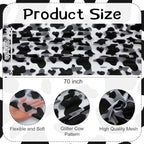4 Pcs Cow Print Table Runners 29x70in Glitter Lace Dairy Cow - Image 2