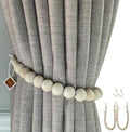 DECOAZUL Boho Curtain Tiebacks – Wood Bead Curtain Tiebacks by DECOAZUL