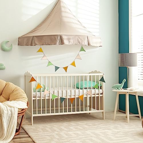 Oudain 2 Pcs Pennant Banner Flags Nursery Garland Triangle, Retro Forest - Image 4
