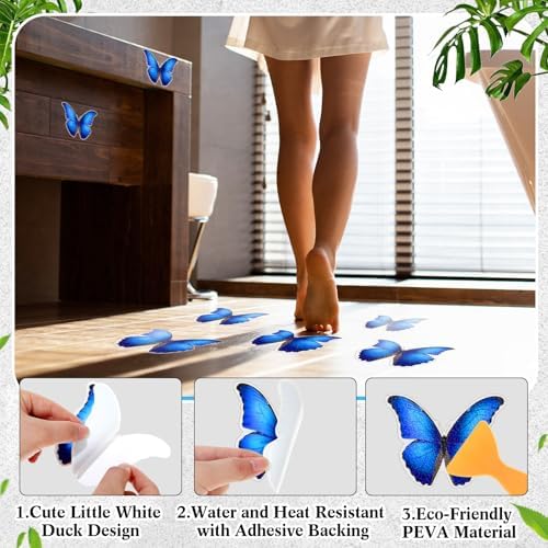 20 Pcs Non Slip Bathtub Stickers Anti Slip Shower Stickers Butterfly Anti Skid - Image 3