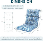 DYTXIII Outdoor High Back Chair Cushions Set of 2, Water Repellent Tufted - Image 3