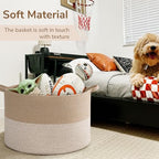 INDRESSME 115L Extra Large Woven Wicker Blanket Basket Living Room - Image 6