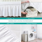 Crib Bed Skirt 14" Drop, Fits 28"x52" Crib, Adjustable - Image 4