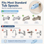 Baby Bath Spout Cover, Soft Silicone Faucet Cover - Image 6