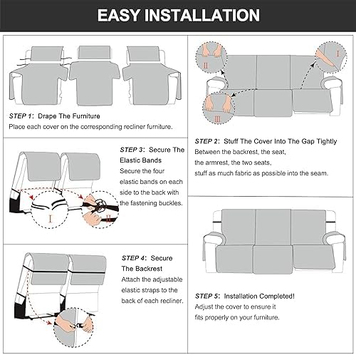 Genina Waterproof Recliner Cover - Image 4