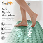 Yimobra Non Slip Bath Mat for Tub 40x16, Extra Long Bath Tub Mat - Image 5