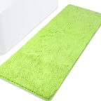 Yeaban Chenille Apple Green Bathroom Runner Rug 24"x72" by Yeaban