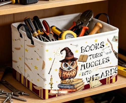 Rectangle Storage Basket with Handles, Collapsible Storage Bin, Books Box - Image 4