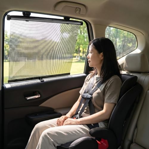Blossound 2 Pack Car Window Sun Shades, Translucent Black, 20 x 20 Inch - Image 5