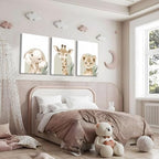 Nursery Wall Decor Set of 3, Cute Animal Lion Elephant Baby Pictures Poster - Image 6
