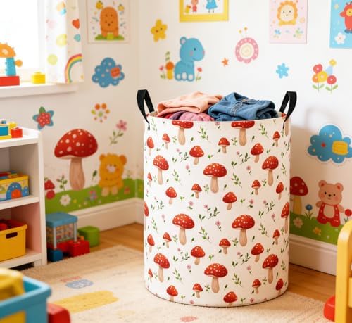 Baby Laundry Basket Baby Nursery Hamper Kids Laundry Basket Toy Storage Bin - Image 6