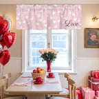 Vandarllin Pink Valentine's Day Kitchen Curtains Valances - Image 4