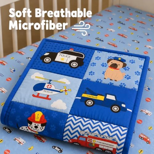 EVERYDAY KIDS 4 Piece Boys Crib Bedding Set - Image 3