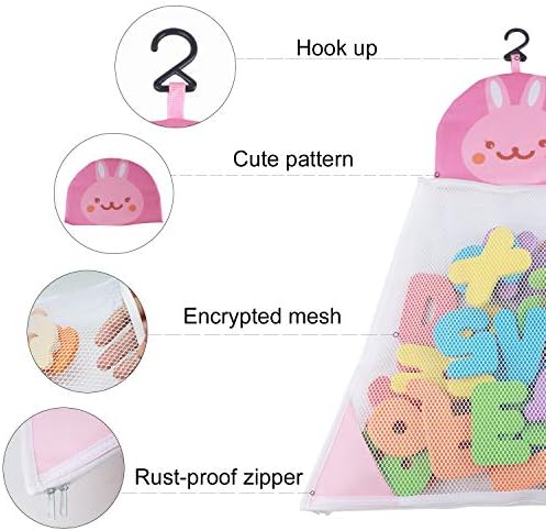 Bath Toys Organizer + 36 Soft Foam ABC 123 Letters & Numbers Bathroom Alphabet - Image 5