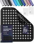 homerella Square Shower Mat Non Slip Anti Mold 21x21 Anti Slip Shower Mat by Homerella