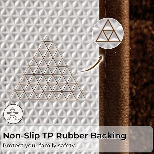 GRANNY SAYS Brown Bathroom Rugs Set 2 Piece, Non Slip Microfiber Bath Mats - Image 5