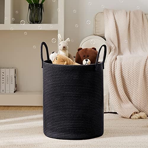 YOUDENOVA Woven Rope Laundry Hamper Basket, 58L Blanket Basket - Image 2