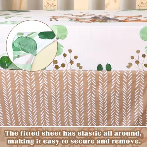 Hahafelt 3 Pcs Woodland Forest Animal Crib Bedding Set - Image 7