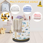 Construction Decor for Boys Room Laundry Basket, Trucks Toddler Kid Laundry - Image 6