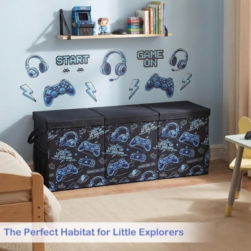 Toy Box with Adjustable Divider Large Toy Chest Storage - Image 5