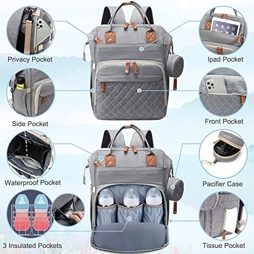 SHITIESHOU Diaper Bag Backpack Baby Bag, Baby Girl Boy Diaper Bag - Image 3