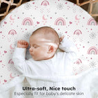 Baby Bassinet Sheets, 3 Pack Fitted Bassinet Mattress Sheets, Compatible - Image 2