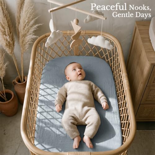 Niceye Muslin Bassinet Sheets 3-Pack - Image 5
