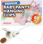 HASHI Baby Clothes & Pants Clips, Non-Slip Hanger Clips by HASHI