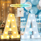 Pooqla LED Marquee Letter Lights, Warm White and Cool White Decorative Lighted - Image 4