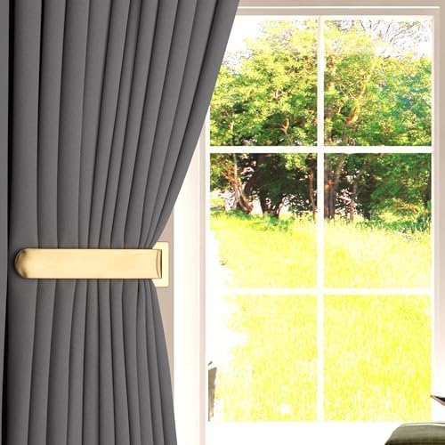 Groleca 2 Pack Metal Curtain Holdbacks, Curtain Tiebacks Hooks - Image 6