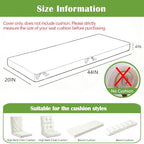 Outdoor High Back Chair Cushion Cover 44x20x4in - Image 2