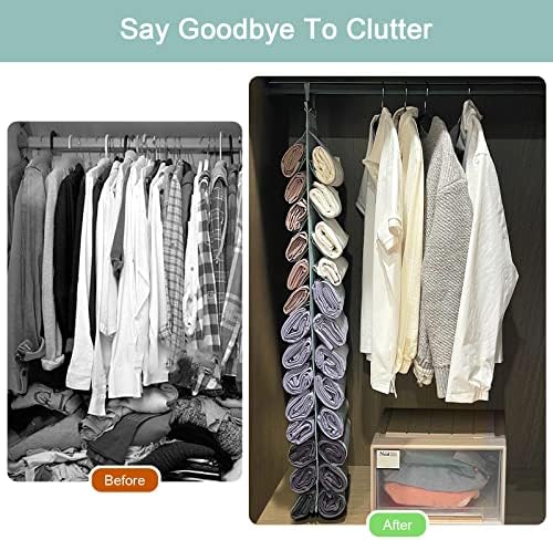 DHSFKBE Legging Organizer Storage, T-Shirt Hanging Closet Hanging Clothes - Image 3