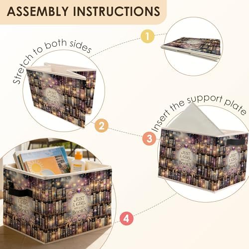 Fantasy Enchanted Bookshelf Storage Bins Box - Image 3