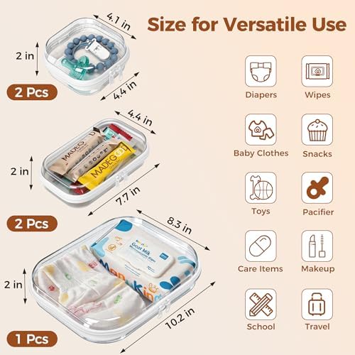 5 Pack Diaper Bag Organizer Pouches, Waterproof Storage Box - Image 5