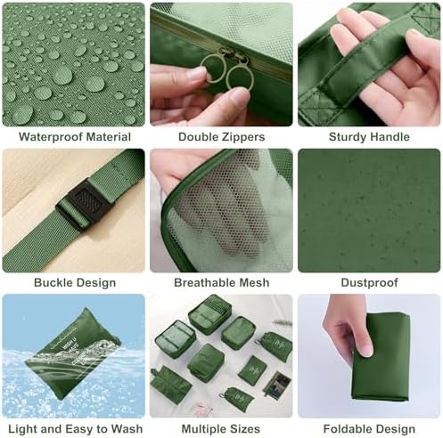 Packing Cubes for Travel 10 Set Luggage Organizer Bags - Image 7