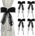 4Pcs Bow Curtain Tiebacks, Elegant Bow Butterfly Curtain Tiebacks by UFURMATE