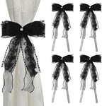 4Pcs Bow Curtain Tiebacks, Elegant Bow Butterfly Curtain Tiebacks by UFURMATE