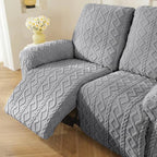 vctops 8 Pieces Geometric Jacquard Plush Recliner Sofa Covers Soft Fuzzy Fluffy - Image 7