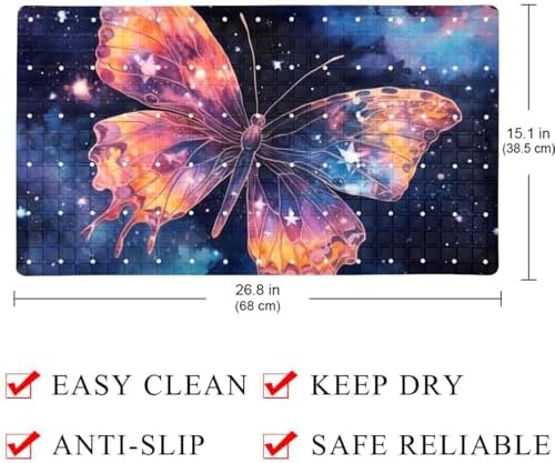 Non Slip Bathtub and Shower Mat 26.8x15.1 inch, Bath Mat - Image 4