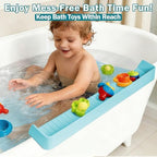 Bathtub Splash Guard for Tub Kids- Silicone Bath Play Shelf - Image 4