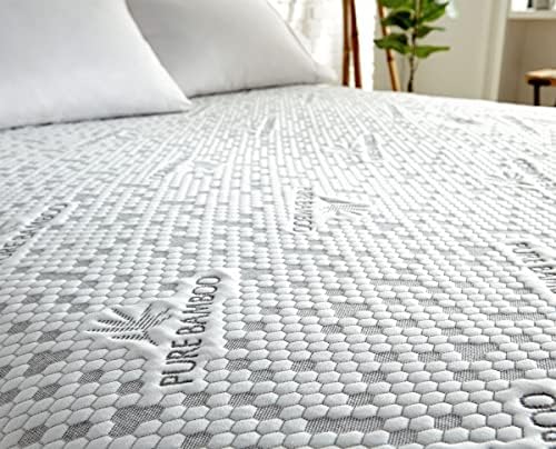 King Mattress Protector by PURE BAMBOO, Waterproof, Charcoal Fiber - Image 5