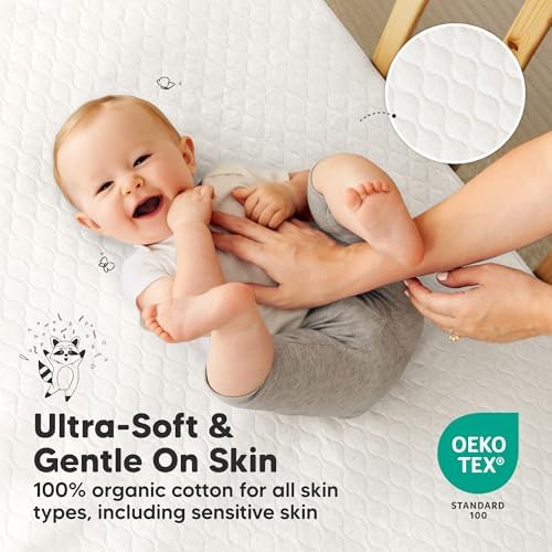 1pk Waterproof Crib Mattress Protector Cover Fitted 52x28 - Image 5