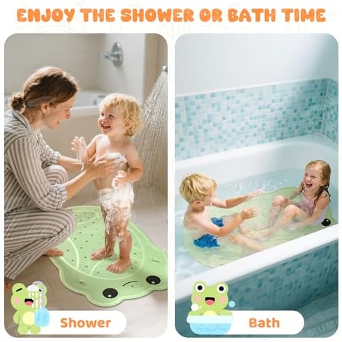Baby Bath Mat for Tub Non Slip 30"x18" Soft Rubber Shower Mat for Kids - Image 5