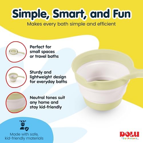 DOLU NUVE Foldable Bath Ladle for Compact Toddler Wash Tub, Ages 6+ Months - Image 5