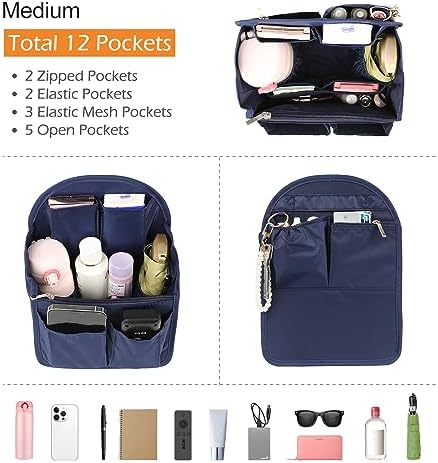 Surblue Backpack Organizer Insert Liner Hanging Travel Rucksack Purse and - Image 3