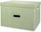 Large Linen Fabric Foldable Storage Bins by Unknown