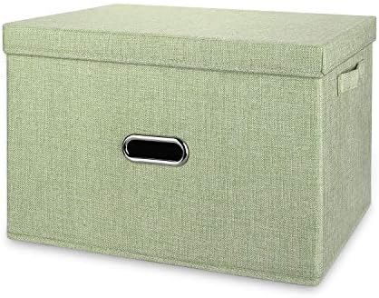 Large Linen Fabric Foldable Storage Bins by Unknown
