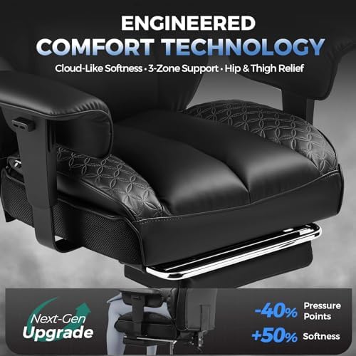 GTPLAYER Big and Tall Gaming Chair 400lbs Heavy Duty Office Chair - Image 4